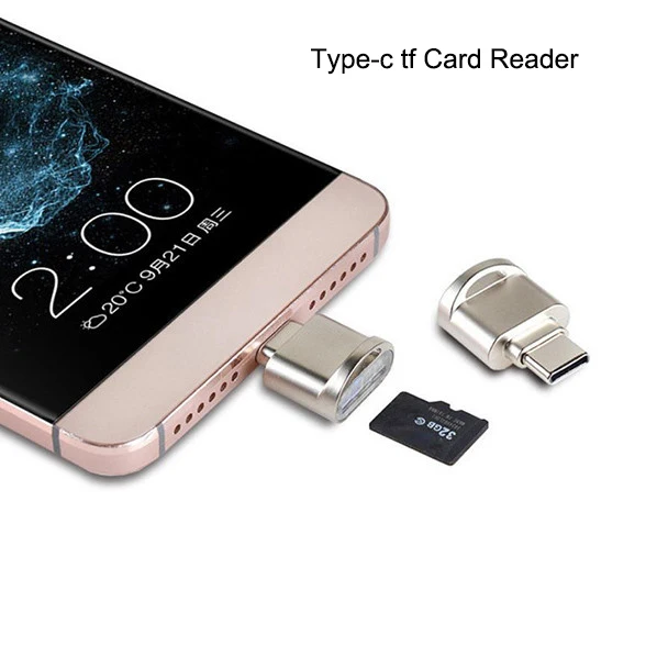 Type C &amp Micro usb 2.0 otg phone memory card reader Aluminum adapter cardreader for TF micro SD microsd readers | Компьютеры и офис