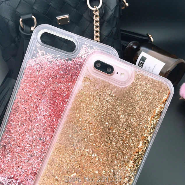 C ku 3D Блестящий жидкий зыбучий песок мягкий ТПУ ПК Жесткий Чехол для Iphone X 8 7 PLUS 7plus