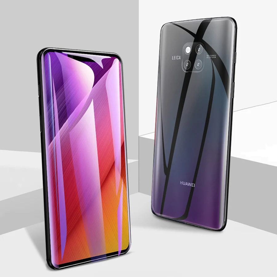 WK полностью клеящаяся 3D изогнутая передняя+ задняя пленка для huawei mate 20 Pro, защитная нано-Гидрогелевая пленка с инструментами, не закаленное стекло