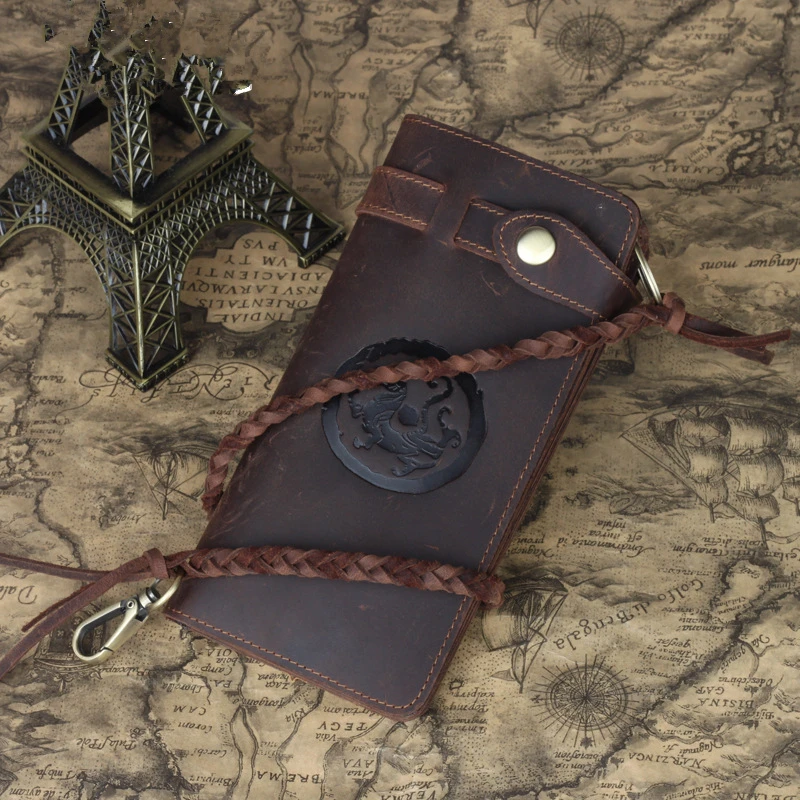 FOLGANDROS мужской кошелек ручной работы из натуральной кожи брендовый винтажный Crazy