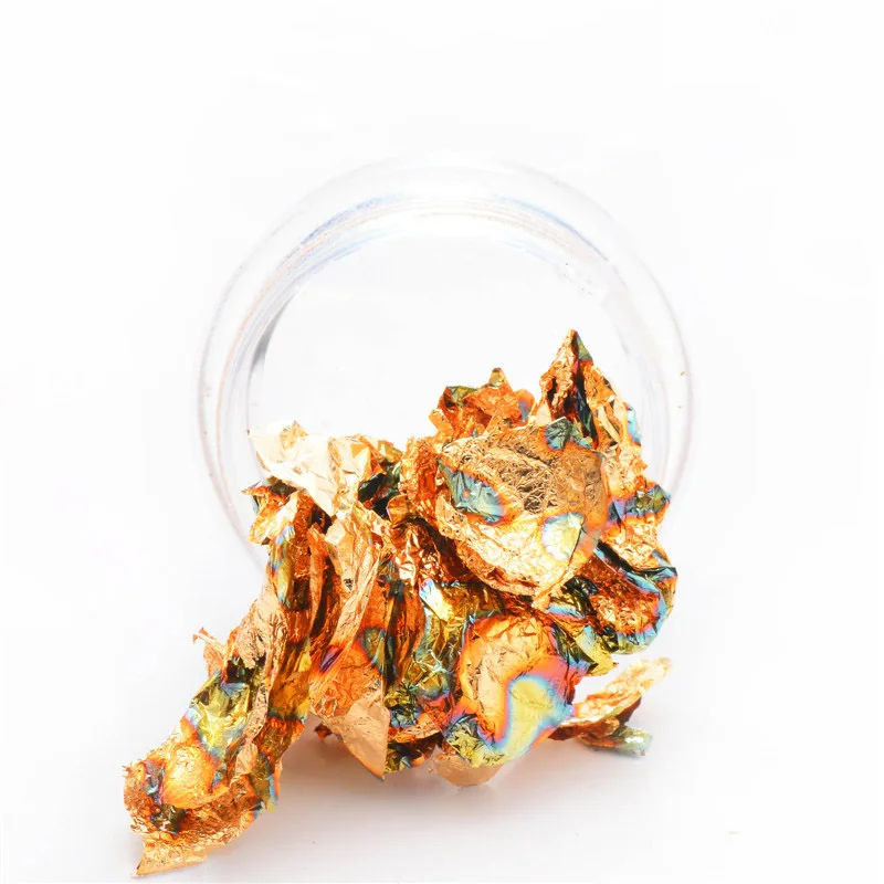 Четыре лилии 1 коробка золотые наклейки для ногтей Блестящие Блестки