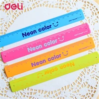 deli folding ruler plastic material clap clap ruler bracelet school students stationery drafting supply drawing ruler straight