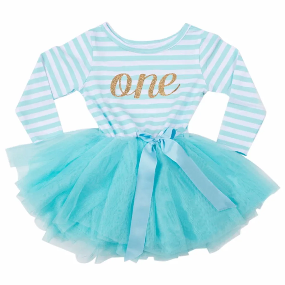 Платья для маленьких девочек платье пачка принцессы в полоску с буквенным