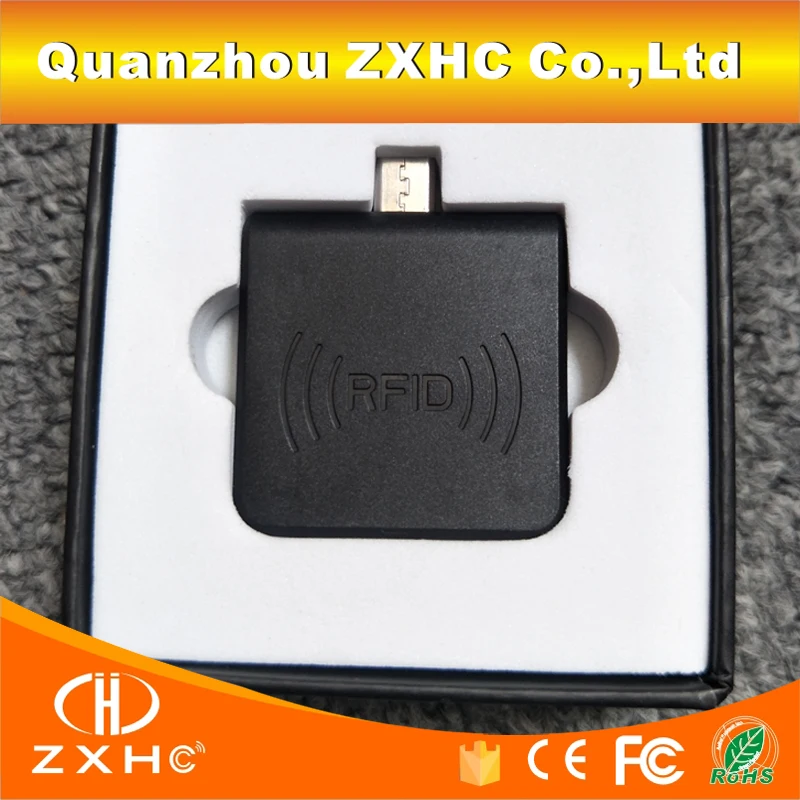 Портативный считыватель RFID 125 кГц TK4100/EM4100/EM4200 Android Mirco USB для эмуляции клавиатуры