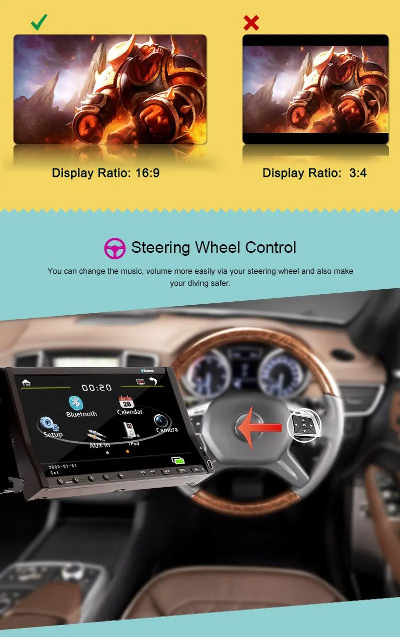 Win8 7 ''двойной 2 DIN GPS навигации dvd плеер автомобиля в тире MP3/MP4/USB/SD /amfm/RDS/bt стерео