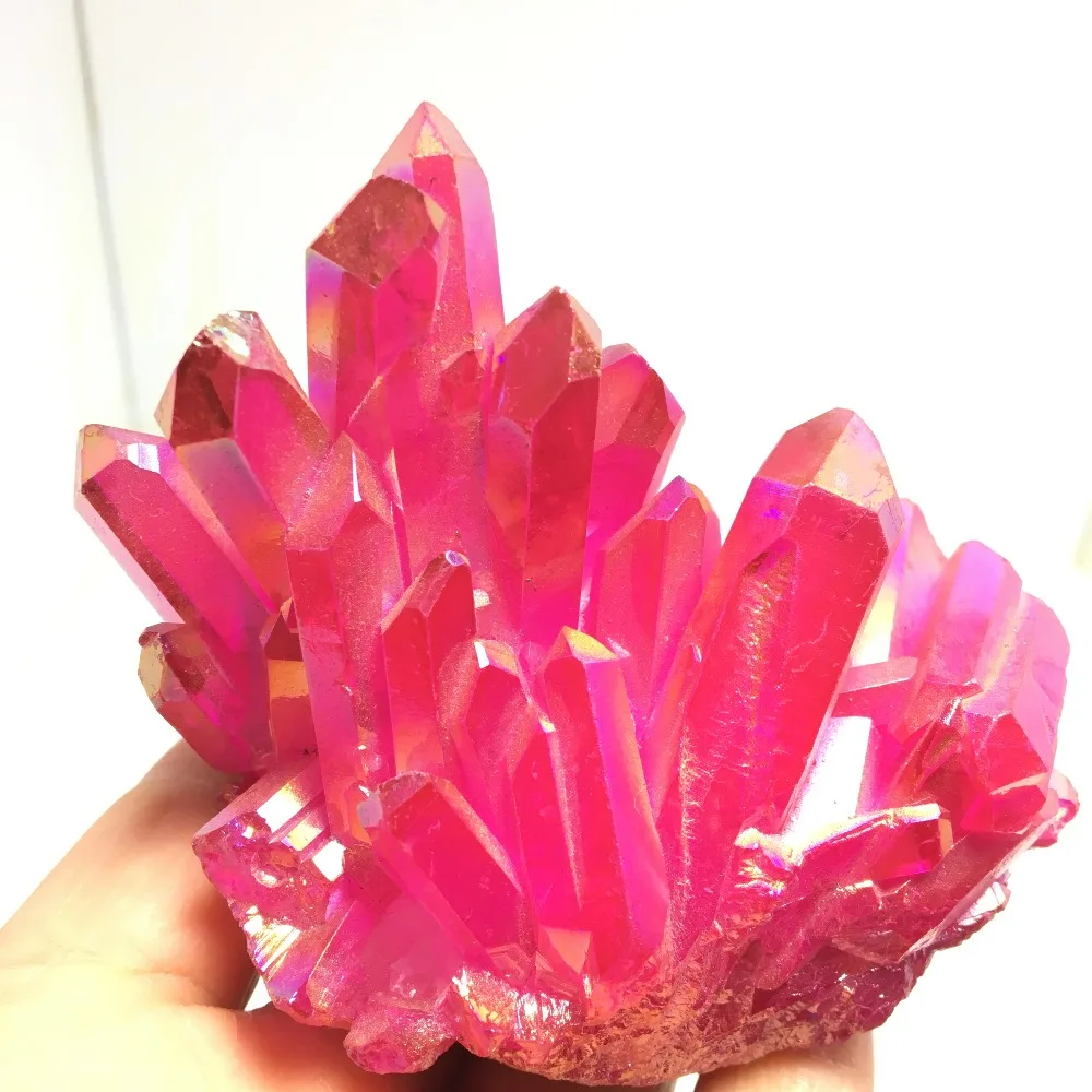 Редкие пламя аура кварцевый кристалл точка группа исцеления|Камни| |