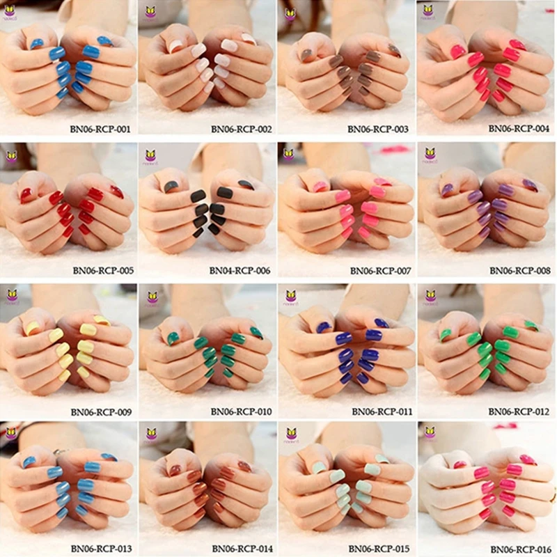 CLAVUZ False Nails Tips Press On Manicure Gel Polish fake nails Nail Art Design Short Length Artificial | Красота и здоровье