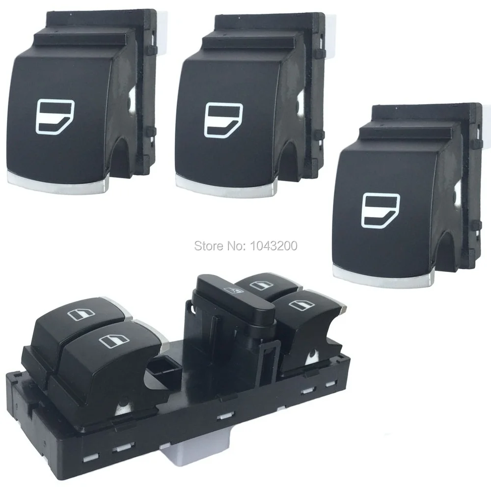 

Кнопка переключения стеклоподъемника для VW Golf MK5 6 Jetta MK5 Passat B6 Tiguan 5ND959857 5ND959855 5K0959855, 4 шт.