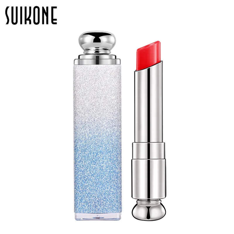 Увлажняющая помада Sukone в радужной сияющей трубке водостойкая стойкая 8 цветов