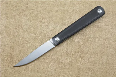 black XS ZIEBR складной нож 9CR18MOV стальное лезвие G10 Ручка Открытый Отдых Охота карманные Фруктовые Ножи EDC инструменты - Цвет: black