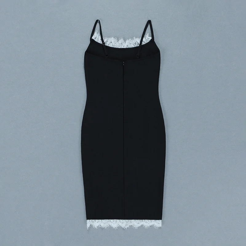 2019 Mini Dress Sexy Celebrity Backless Spaghetti Strap Women Lace Bandage Night Club SleevelessBody con Party Dresses Wholesale | Женская