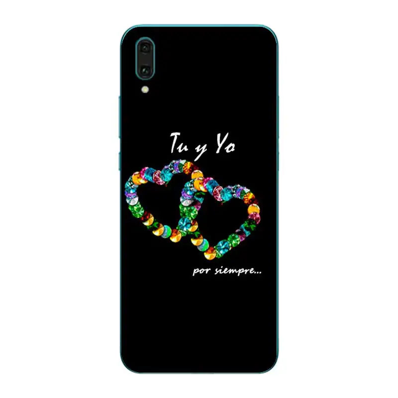 N293 Color Soft TPU Silicone Cover For Huawei Y5 Y6 Y7 Y9 Prime Pro 2017 2018 2019 Case |