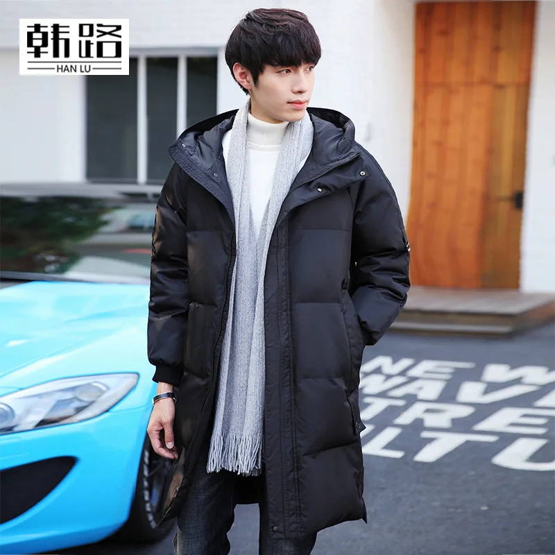 

HANLU Hot Sale Men's Casual Solid Color Thickening Jackets With Hood Breathable Windproof Wadded Jacket Loose Cotton-padded Coat