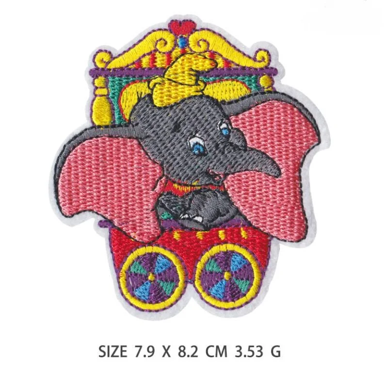 Затуплённый Dumbo утюг на патч es детская ткань металлическая аппликация патч слон животное мультяшный значок - Цвет: Затуплённый