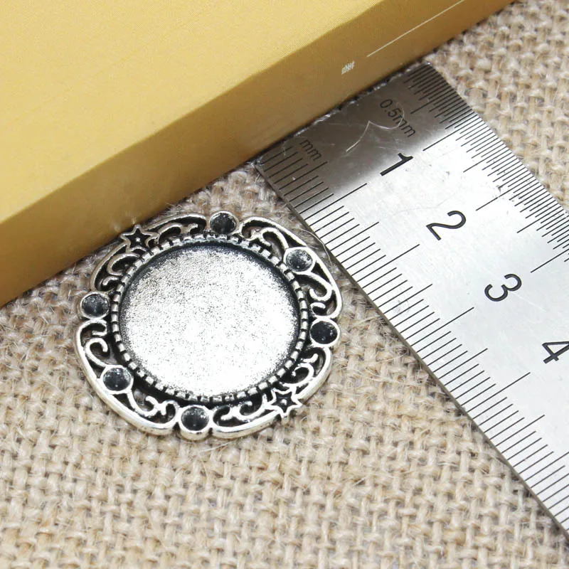 10pcs 20mm Inner Size Zinc alloy Simple Necklace Pendant Cameo Cabochon Base Tray Bezel Blank A0015 | Украшения и аксессуары