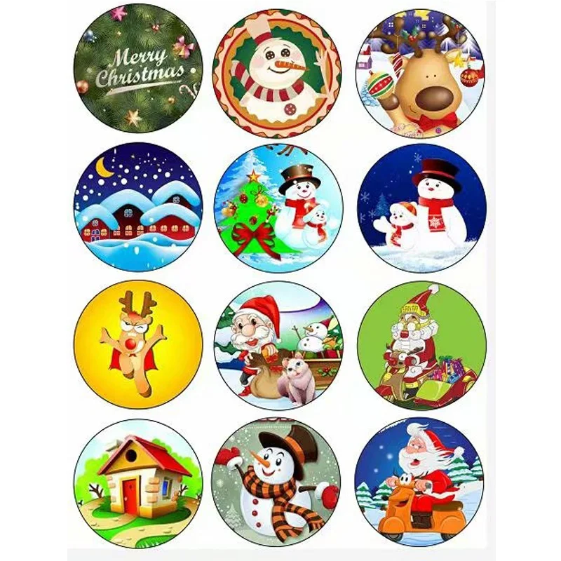 

50PCS Charm Merry Christmas Snap Button Charms Time Gem Jewelry For 18MM DIY Button Snap Bracelet Necklace