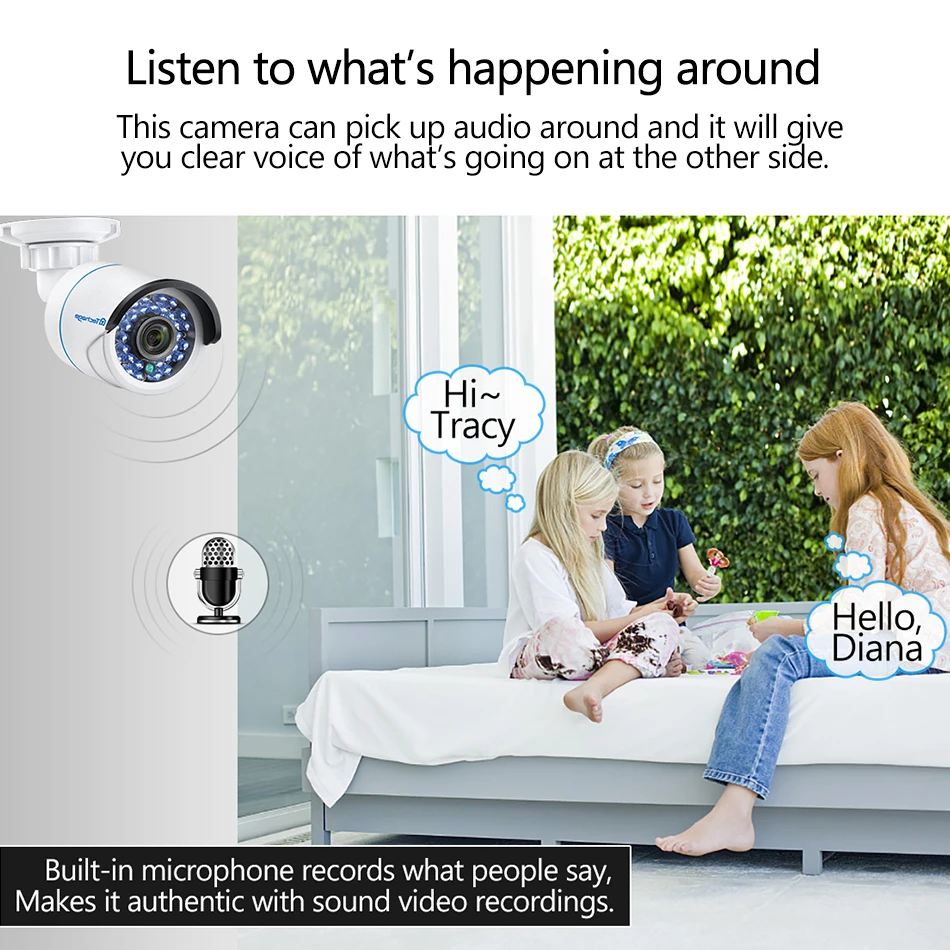 Techage H.265 16CH 2MP 3MP 5MP POE NVR CCTV система 1080P Аудио запись микрофон IP камера P2P