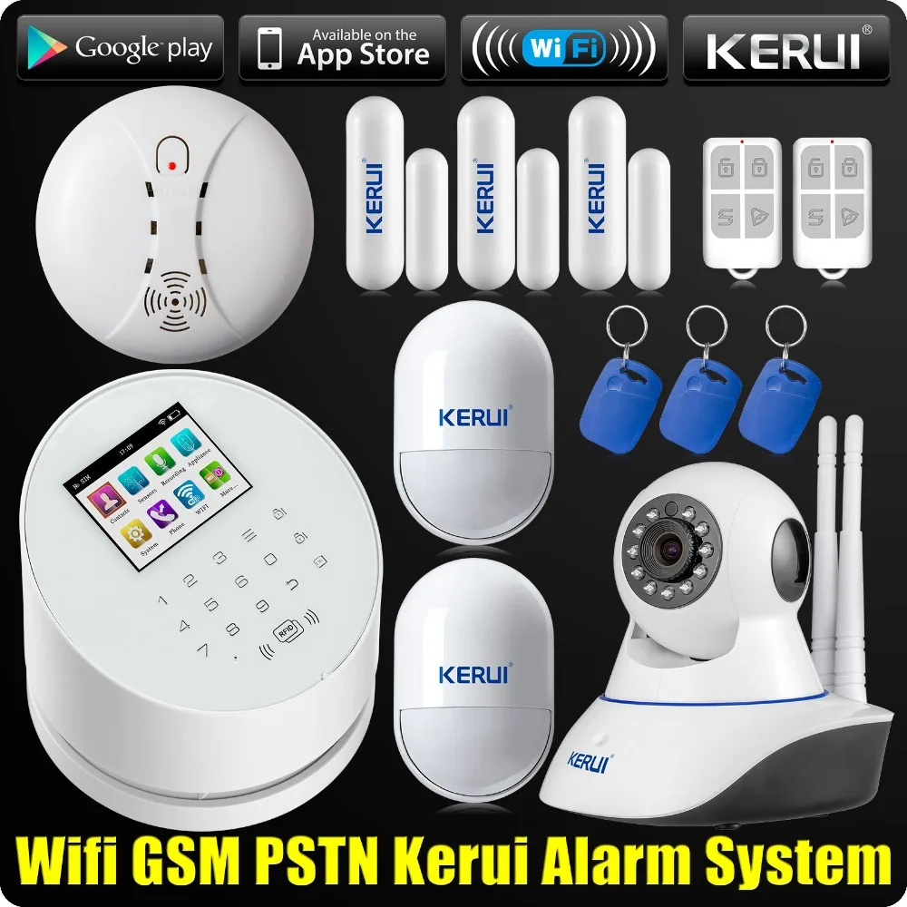 KERUI W2 WiFi GSM PSTN RFID домашней охранной сигнализации Системы Беспроводной сенсорный