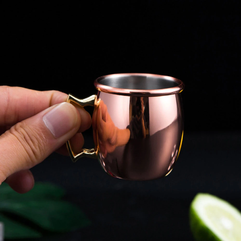 4 шт. 60 мл мини кружки для московского Мула Caneca чашка чистого Медь чашки Кобре кружка кофе эспрессо покрытием посуда рукоятки ледяного пива молока Чай кружки