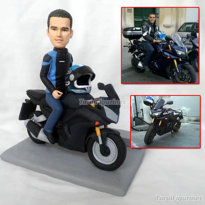 Фигурки мужские для мотоциклистов искусственная кукла с bobblehead из полимерной