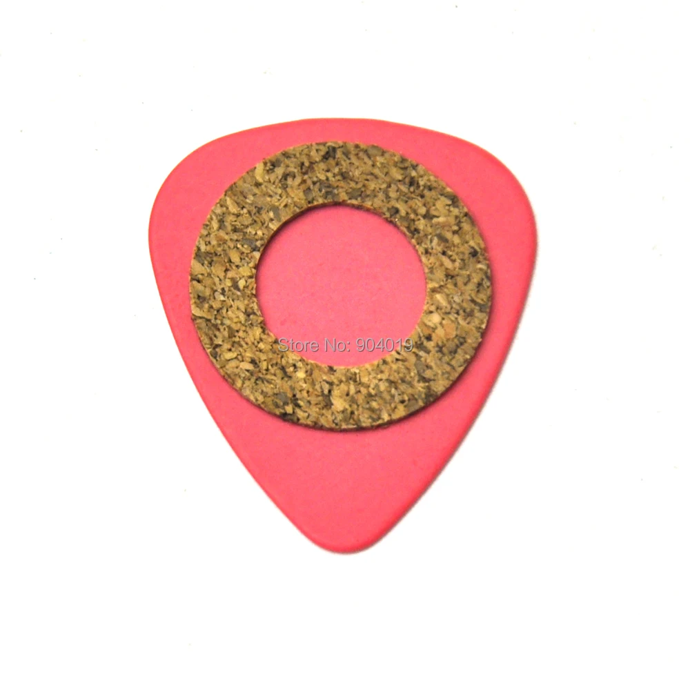 

36pcs 0.71mm Delrin Cork Grip 351 Guitar Picks Plectrums Red