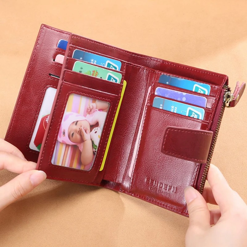 Женские кошельки из натуральной кожи брендовый винтажный мини кошелек на молнии