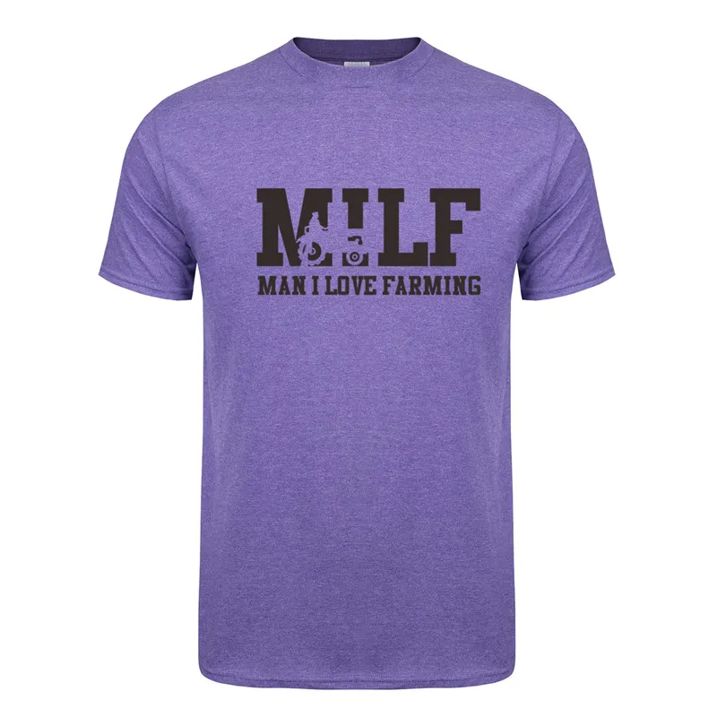 as picture Omnitee MILF Man I Love Farming Футболка мужская повседневная хлопковая футболка с коротким рукавом забавная Мужская футболка фермер OT-975 - Цвет: as picture