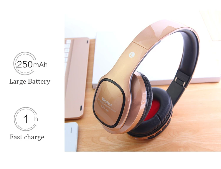 GiGiboom Портативный Беспроводной Bluetooth наушники mp3 плеер Складная стерео гарнитура