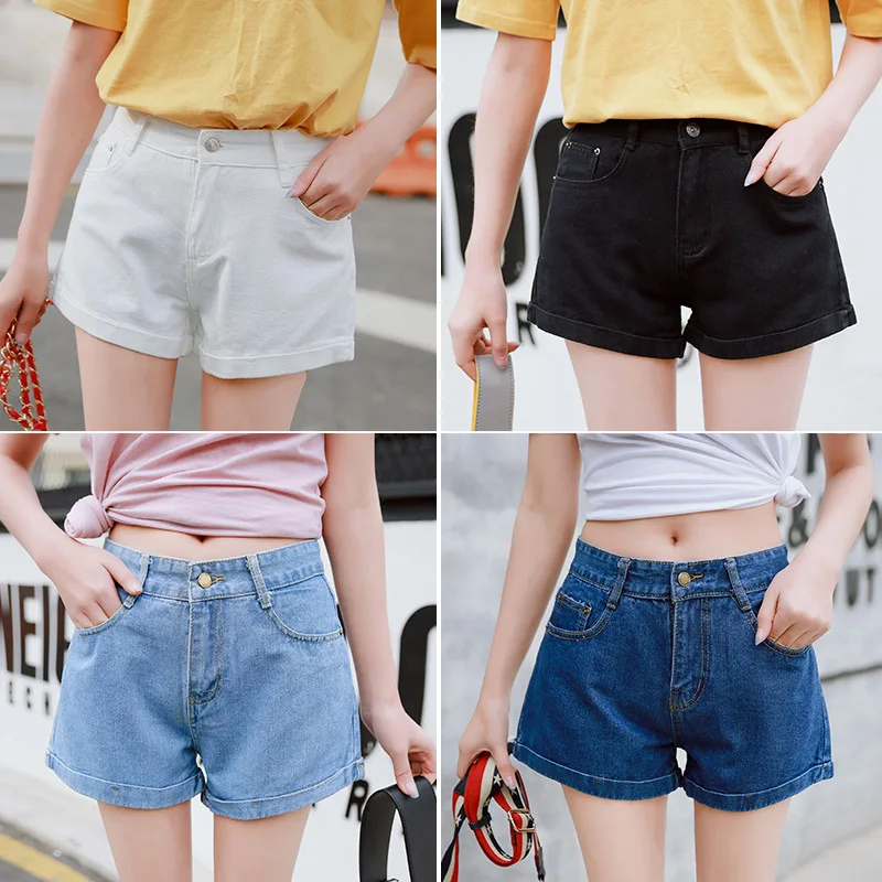 Рваные джинсовые шорты джинсы 2018 летние с высокой талией для похудения женщин