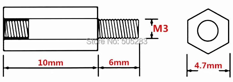 50 шт. материнская плата Riser M3x10 + 6 винты с шестигранной головкой M3 * 10 мм болты Гайка