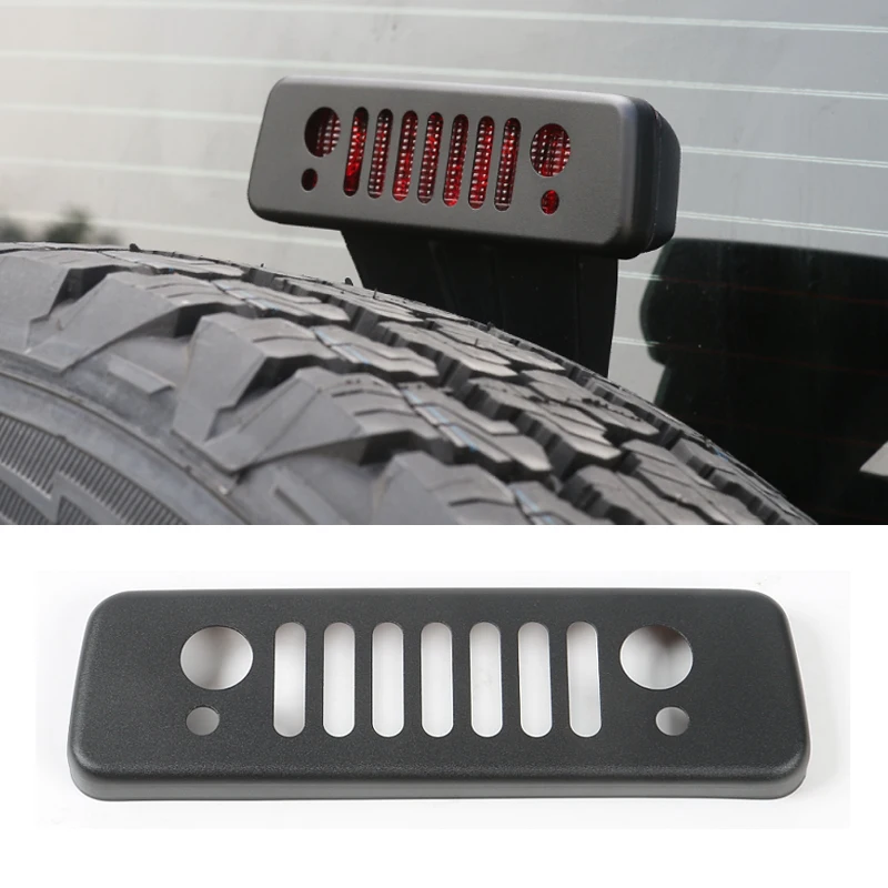 1Pcs Aluminum Rear Brake Light Cover Grille Third Tail Lamp Protector for Jeep Wrangler JK 2007-2017 | Автомобили и мотоциклы