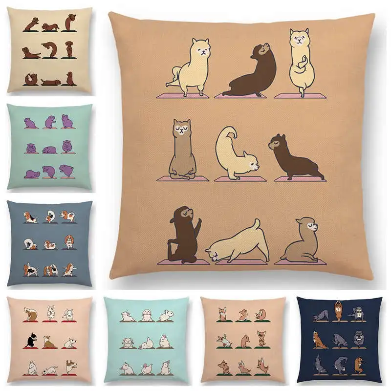 Горячая Распродажа забавная подушка для дивана с забавными рисунками животных