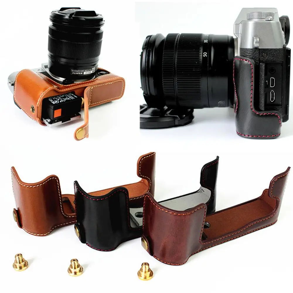 Половина корпуса из искусственной кожи чехол для камеры Fujifilm Fuji X T10 XT10 T20 XT20 T30 XT30