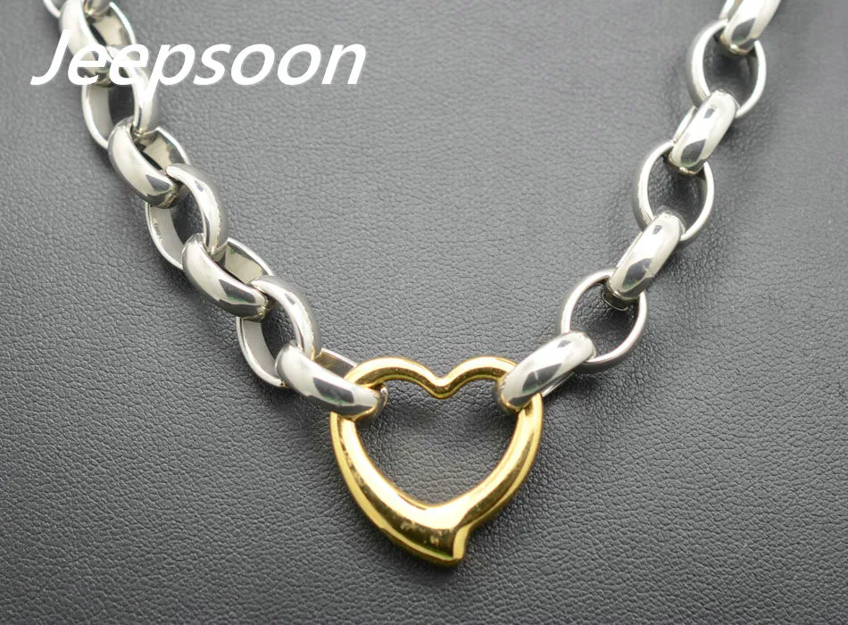 Горячая Распродажа модные ювелирные изделия из нержавеющей стали Joyas цепочка-ожерелье «сердце» высокое качество Jeepsoon NGEGAOBG