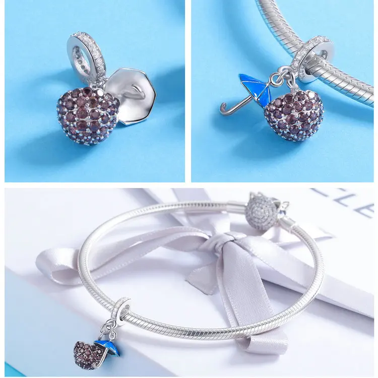 Geoki 925 пробы серебряные летние солнечные очки бутылка для холодных напитков талисманы подходят Pandora браслет косметика и макияж бисер