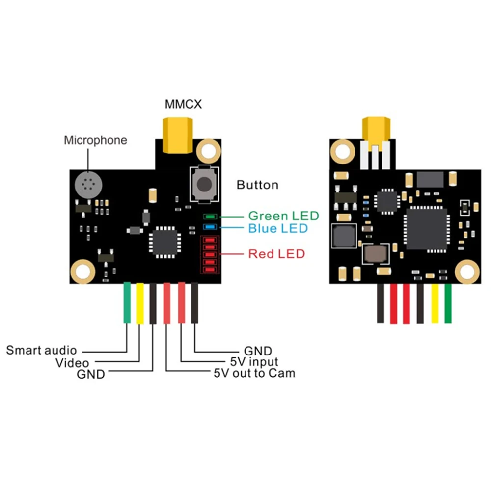 AKK Smart Audio Стекируемый рюкзак FPV передатчик VTX для Runcam Micro& Foxeer Micro W/MIC Радиоуправляемый Дрон модели квадрокоптера