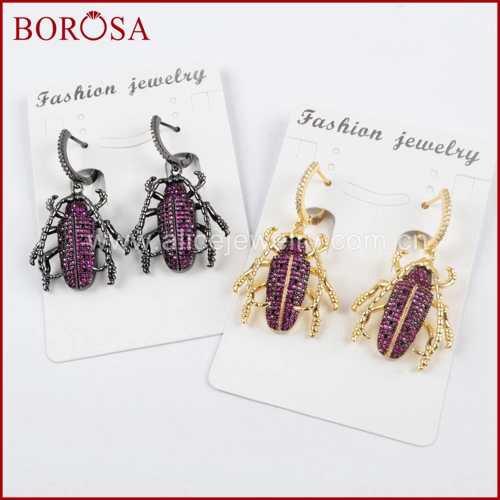Женские Висячие серьги BOROSA 2 пары серьги-подвески из микро фианита с кристаллами