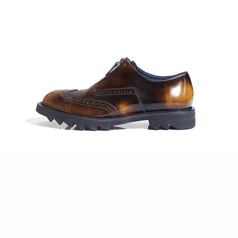 Распродажа мужские туфли-броги с перфорацией типа броги из натуральной кожи