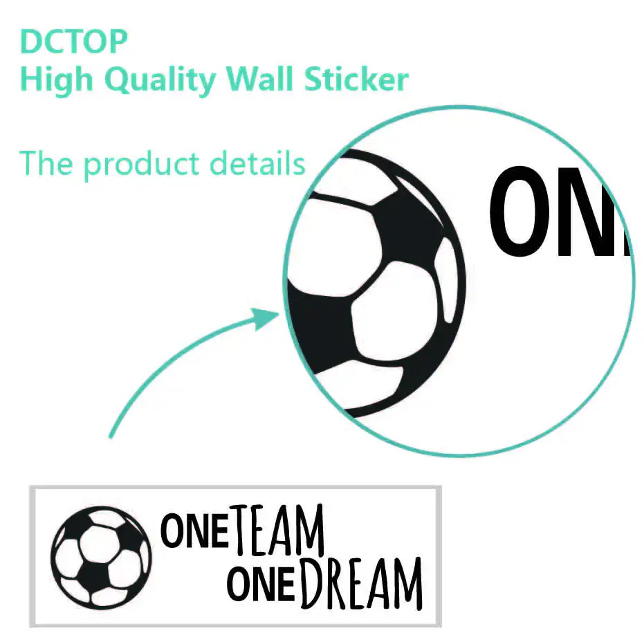 DCTOP One Team Dream Ball Спорт страсть гол хобби игра Футбол игрок спорт семейная Цитата