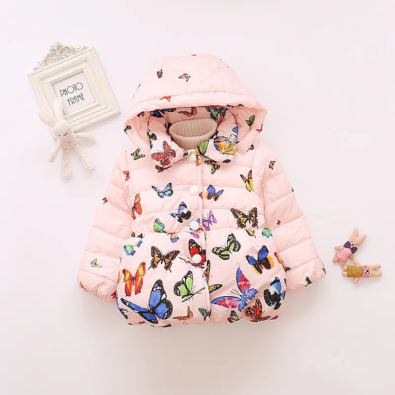 

Children Coat Baby Girls winter Coats long sleeve coat girl's warm Baby jacket Winter Outerwear cartoon fleece