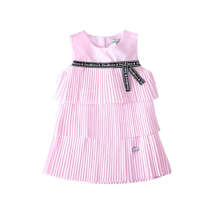 2019 Summer New Girl Dresses Cotton Butterfly Knot Cake Dress Chiffon Princess Costume Toddler for 3-8y Girls | Детская одежда и