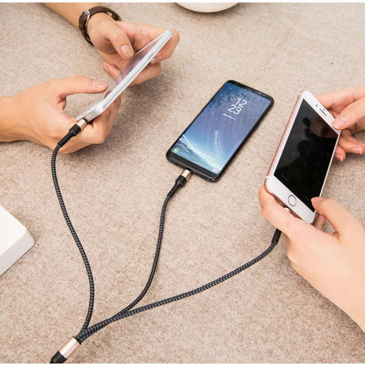 3 в 1 5А 1,25 м USB кабель для мобильного телефона Micro usb type C 3 в 1 кабель зарядного устройства для iPhone зарядный кабель Micro USB шнур зарядного устройства