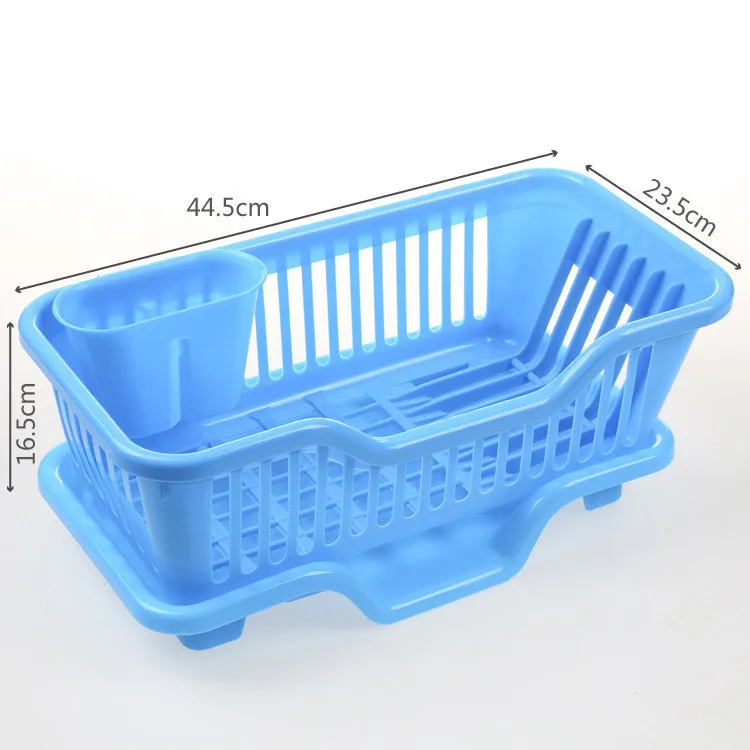 1PC Plastic Washing Holder Basket Great Kitchen Sink Dish Drainer Drying Rack Organizer Blue Pink White Green Tray OK 0083 images - 6