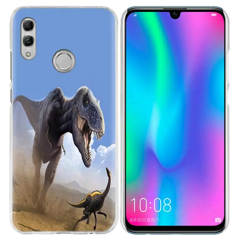С изображением динозавров из фильма «Парк Юрского периода чехол для huawei Honor 8X Y9 9 10 Lite Play 7C 8C 8S 8A фотоаппаратов моментальной печати 7S 7A Pro V20 20i Y6 Y7 Y5 Жесткий Чехол для мобильного телефона