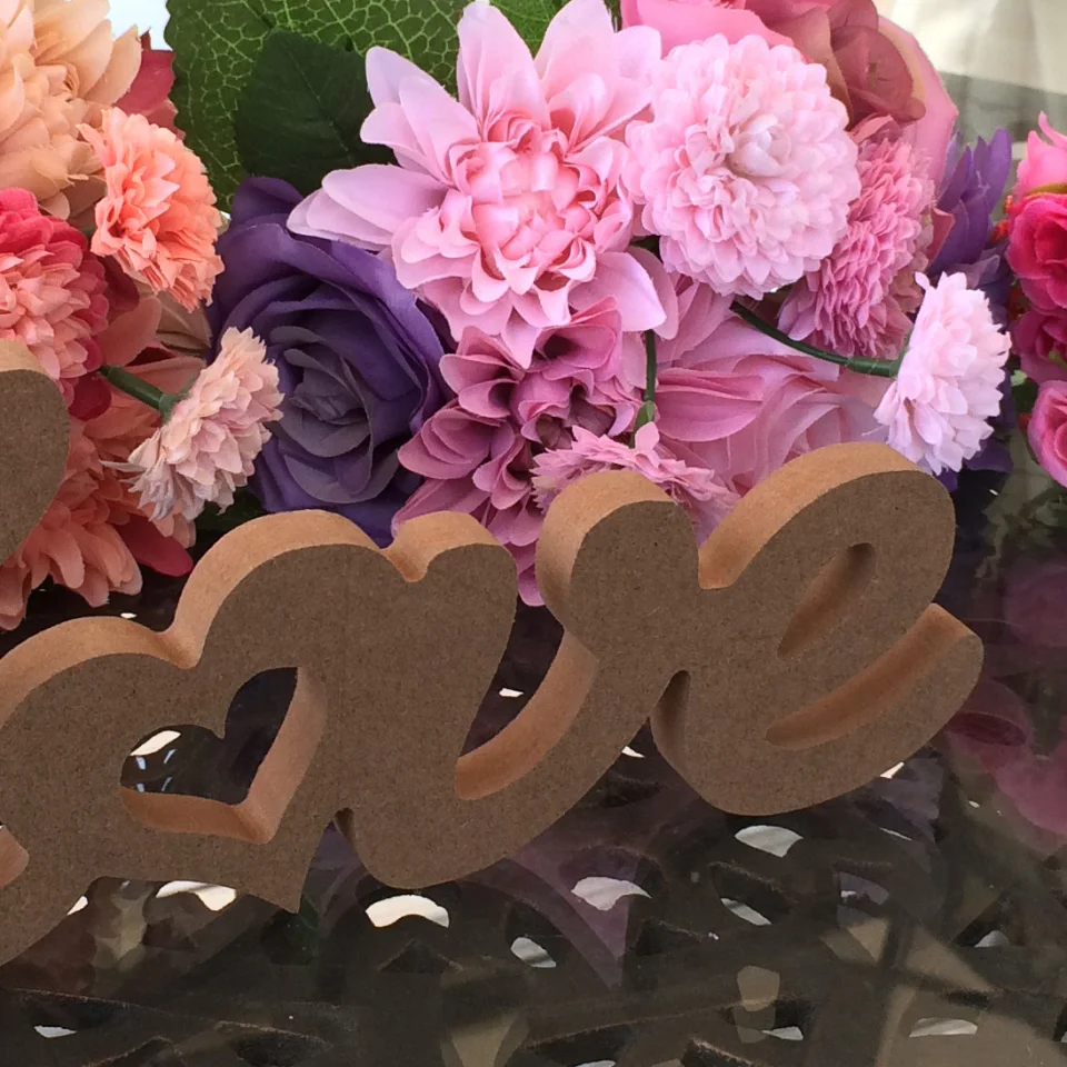 Любовь буквы дерево Винтаж отдельно свадебное украшение Настоящее слово Буквы