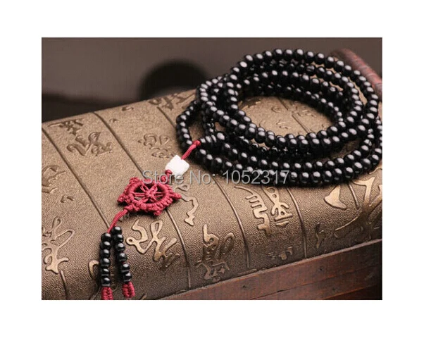 Оптовая продажа тибетские ювелирные изделия черная кожа Будда медитация 216