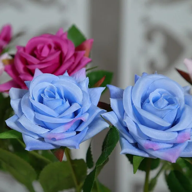 24 шт. искусственные шелковые розы для украшения дома | Дом и сад