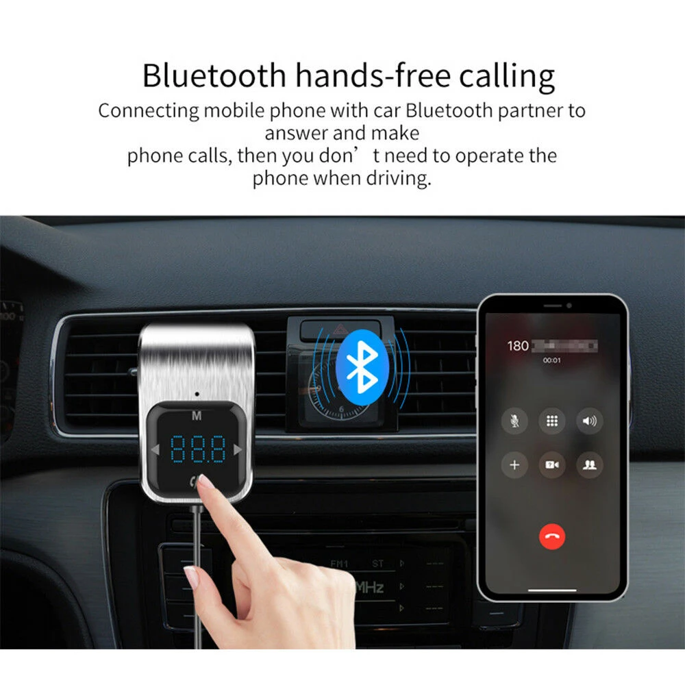 Автомобильный маленький fm передатчик Bluetooth автомобильный комплект MP3 радио