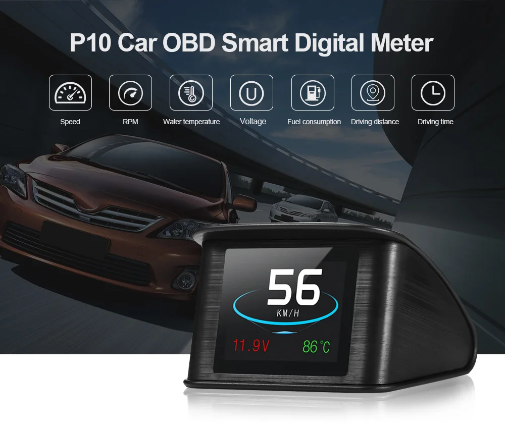 P10 Hud T600 gps OBD автомобиля Скорость проектор Цифровой ometer Дисплей расход топлива