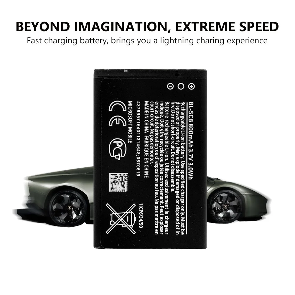BL 5CB 3 7 V 800mAh батарея для Nokia 1000 1010 1100 1108 1110 1111 1112 1116 2730 1616 1800 E60 3600 3660 6620 6108 3108